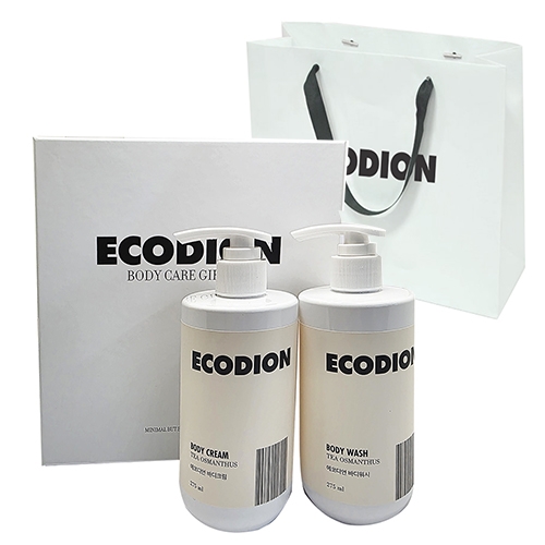 [에코디언] 보습 바디케어 2종 세트 (바디로션270ml,바디워시270ml) + 쇼핑백포함  (샤워/바디워시)