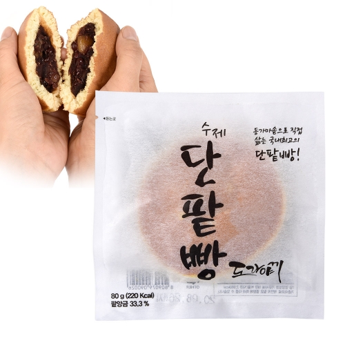 부드럽고 달콤한 국민간식 만나 수제 단팥빵 도라야끼80g  (빵/케익/밀가루가공식품)