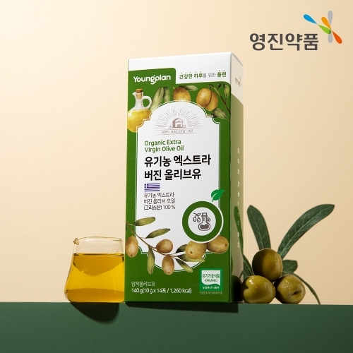 [영진약품] 그리스산 유기농 엑스트라 버진 올리브오일 스틱 140g (10g x 14포)  (식용유/참기름/오일류/시럽)