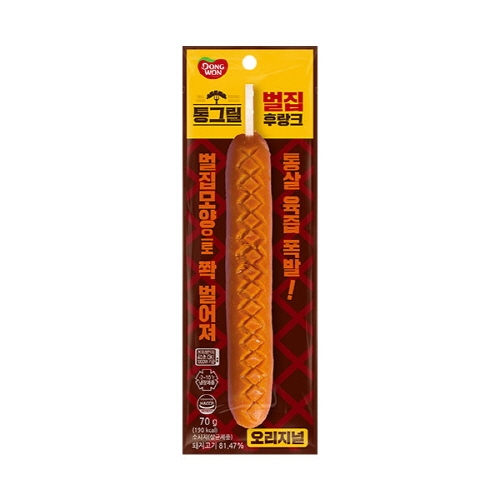 [동원] 통그릴 벌집후랑크 오리지널 70g x 16개  (통조림/캔/햄/잼)