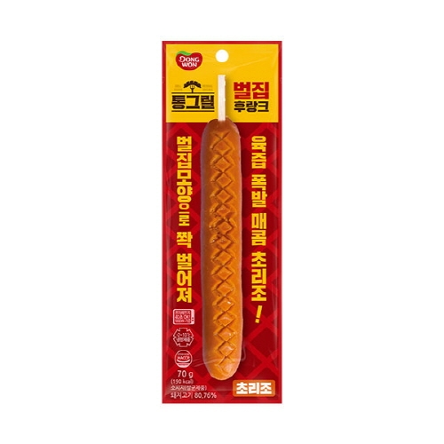 [동원] 통그릴 벌집후랑크 초리조 70g x 16개  (통조림/캔/햄/잼)