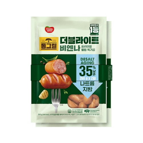 [동원] 통그릴 더블라이트 비엔나 260g x 4봉  (통조림/캔/햄/잼)