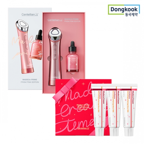 [동국제약] 센텔리안24 마데카 프라임 핑크 에디션 DKPC24-4 + 샤이닝 마데카 에디션 (마데카크림 타임리버스 50ml x 3개입)  (면도용품/기타이미용품)