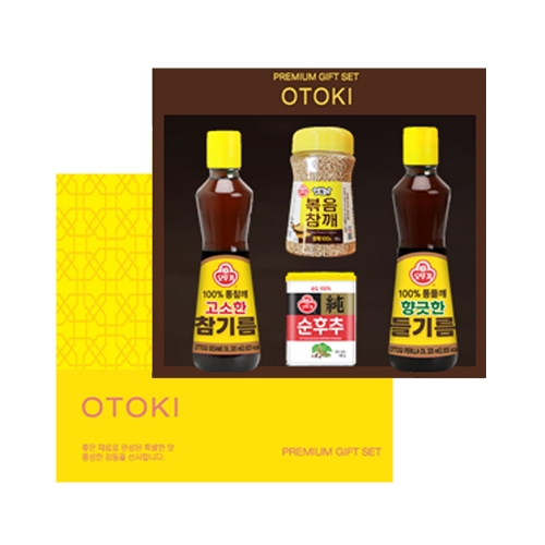 [오뚜기] 참기름 혼합 선물세트 쇼핑백  (식용유/참기름/오일류/시럽)
