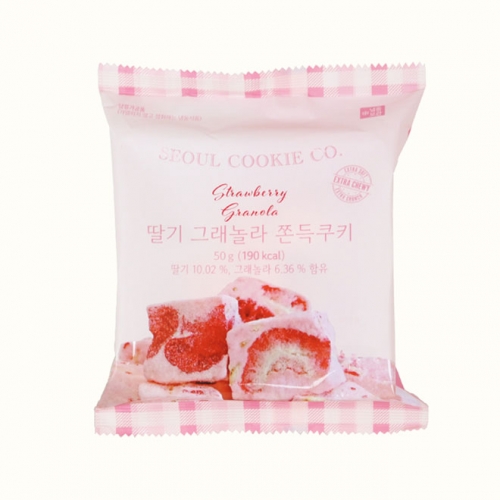 서울쿠키 수제쫀득쿠키 50g X 4개 딸기 그래놀라  (과자/껌/스낵류)