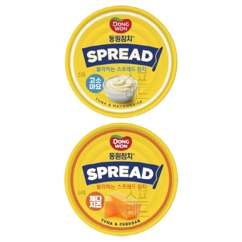 [동원] 동원참치 스프레드 고소마요 100g 4캔 + 체다치즈 100g 4캔  (통조림/캔/햄/잼)