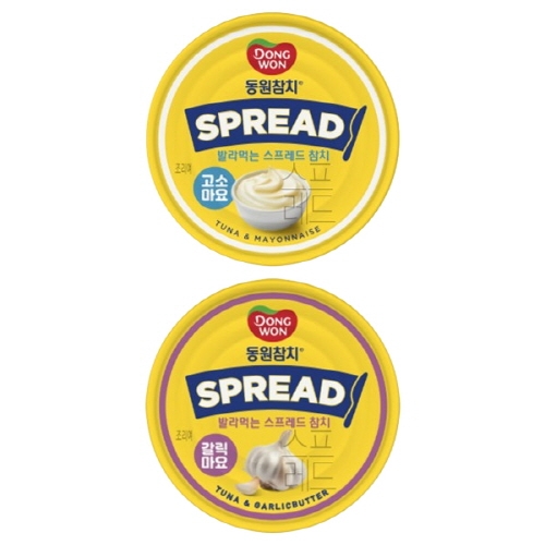 [동원] 동원참치 스프레드 고소마요 100g 4캔 + 갈릭마요 100g 4캔  (통조림/캔/햄/잼)