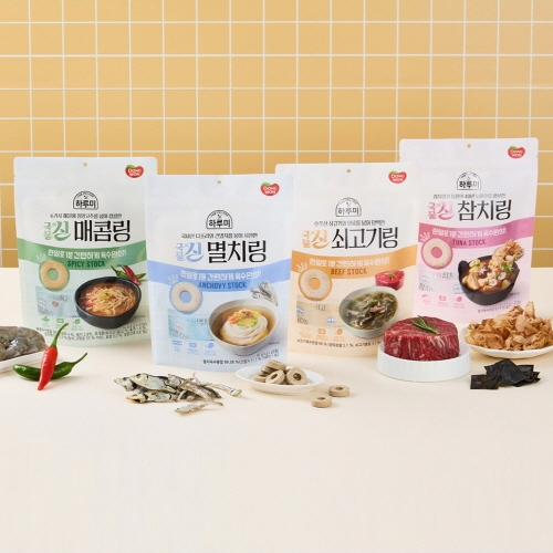 [동원] 하루미 국물의신 80g x 4봉 (참치/멸치/쇠고기/매콤 각1봉)  (조미료/분말류)