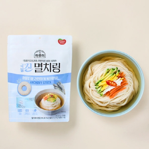 [동원] 하루미 국물의신 멸치링 80g x 3봉  (조미료/분말류)