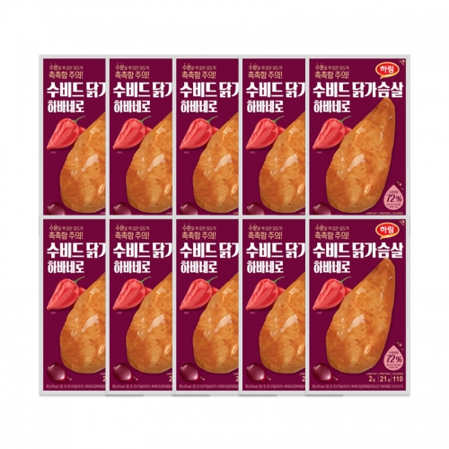 [하림] 수비드 닭가슴살 하바네로 100g 10개  (통조림/캔/햄/잼)