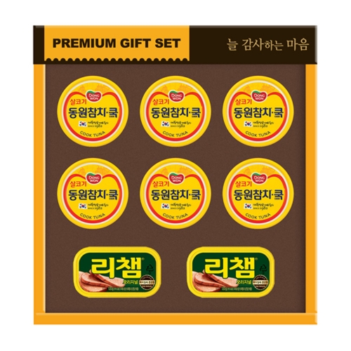 [동원] 행복 8호 (동원 쿡참치 85g x 6, 리챔 오리지널 120g x 2)  (통조림/캔/햄/잼)