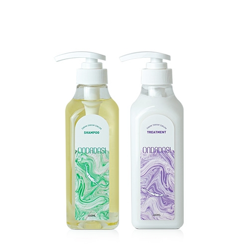 [온다다시] 수영장 샴푸480ml+트리트먼트480ml+쇼핑백  (선물세트/여행키트)