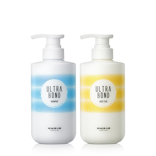 [힐러랩] 울트라본드 탈모완화샴푸500ml+극손상헤어팩500ml+쇼핑백  (선물세트/여행키트)