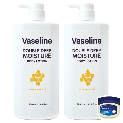 바세린 프로폴리스 더블 딥 모이스춰 바디로션 1L*2개묶음+바세린젤리100ML  (바디로션/크림/핸드/풋케어)