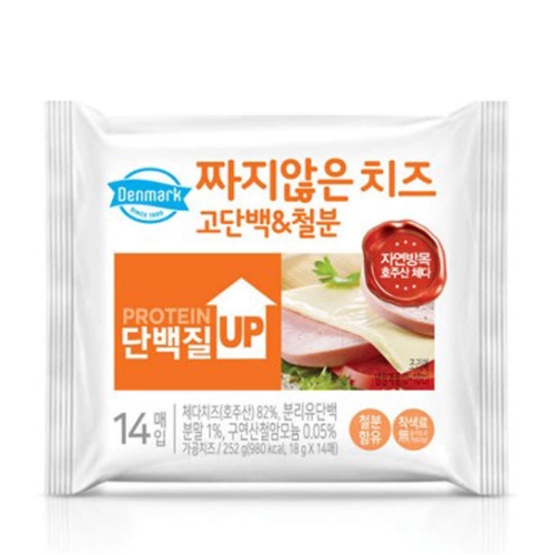 동원 덴마크 짜지않은 치즈 고단백 70매 (18g 14매x5봉)  (치즈/버터/유제품)