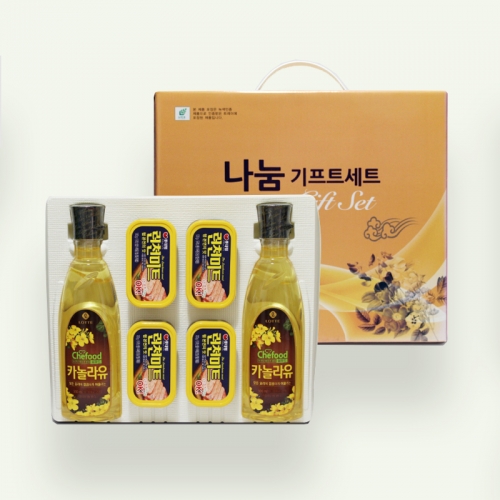 롯데 추석명절 나눔기프트세트(카놀라유 + 런천미트 복합구성) 6세트(박스)  (식용유/참기름/오일류/시럽)