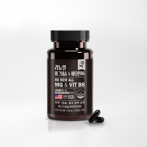동신헬스케어 리뉴얼 마그네슘 & 비타민B6 1300mg x 60캡슐  (칼슘/관절/마그네슘)