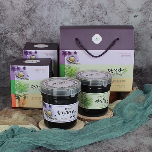 [단지청] 2종세트 (배도라지조청 1kg + 인진쑥조청 1kg)  (물엿/식초/소스/액젖)
