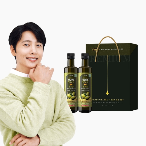[퍼니트] 유기농 엑스트라버진 올리브오일 250ml 2병 선물세트  (식용유/참기름/오일류/시럽)