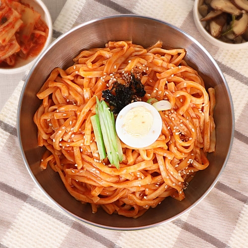 [생면/냉동]홍두깨 비빔칼국수 5인분 세트(칼국수1kg+비빔장5봉)  (만두/국수/스파케티/냉면)