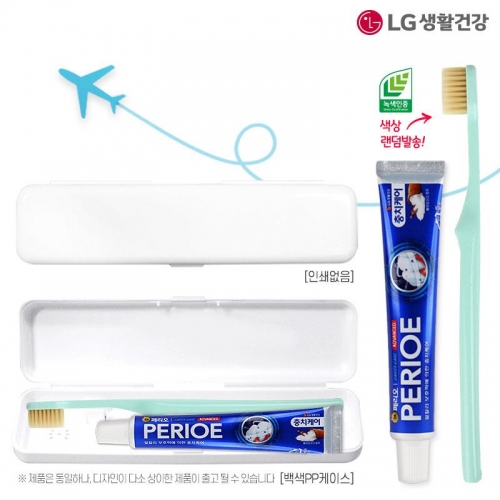 (PP,백색)엘지 페리오치약50g 로우카본칫솔세트  (구강용품)