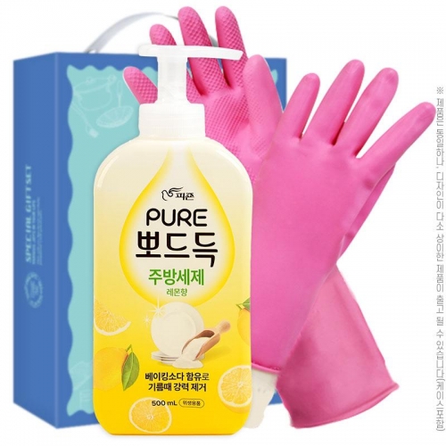 뽀드득주방세제500펌프 고무장갑32cm(2종)  (주방세제)
