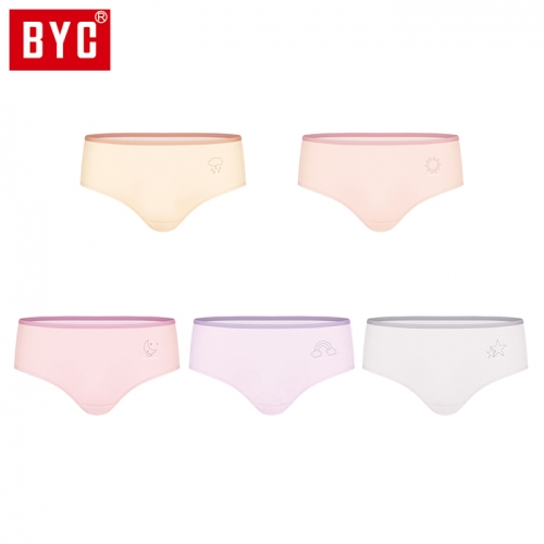 BYC여성 60수면스판 미디 요일 삼각팬티 P2242  (일반/미니팬티(2~5매입))