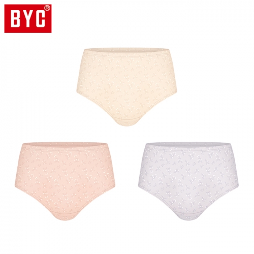 BYC여성 60수면스판 맥시 3매입 삼각팬티 F5362  (일반/미니팬티(2~5매입))