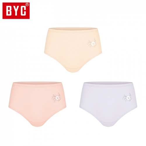 BYC여성 맥시 3매입 삼각팬티 P5380  (일반/미니팬티(2~5매입))