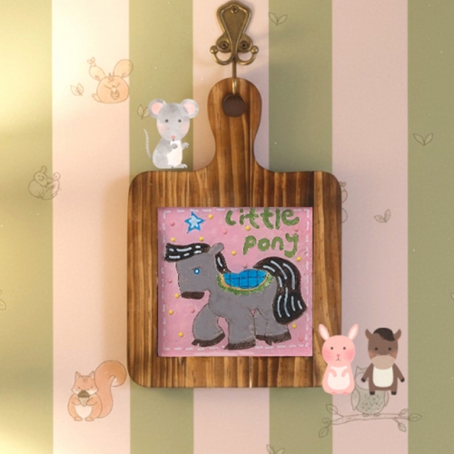 동물이야기 석고 우드 티코스터 냄비받침 만들기 DIY키트 체험  (조립완구)