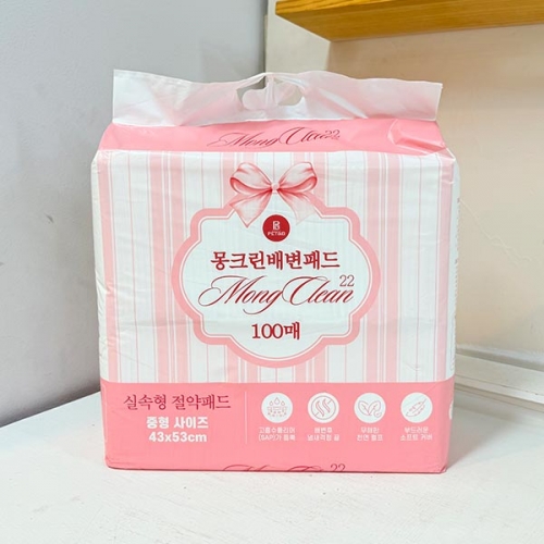 몽크린 22 실속형 배변패드 100매  (위생/배변)