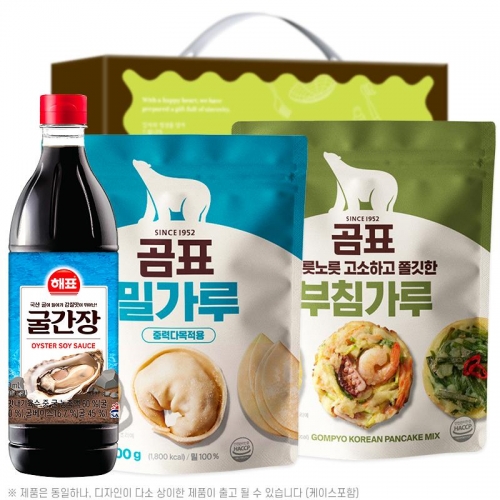 해표굴간장500ml 곰표밀가루500g 부침가루500g(3종)  (물엿/식초/소스/액젖)
