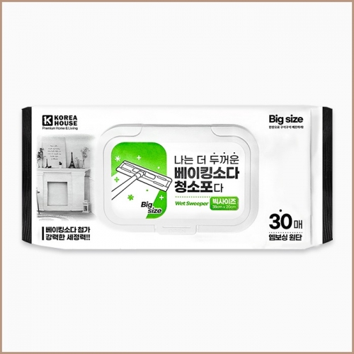 나는 더 두꺼운 베이킹소다 청소포다 캡 30매 대형  (청소걸레/청소티슈/스폰지)