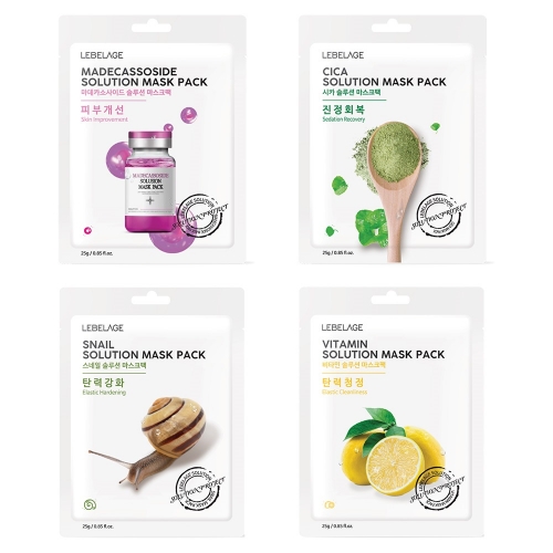 [면세점 입점 제품] 르베라쥬 스네일 솔루션 마스크팩 25g x 10매입  (마사지/마스크/팩)