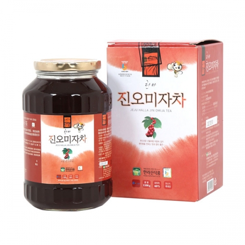 [제주마씸] 특유의 맛과 향 한라산 오미자차(유리병) 1.1kg  (차/티백/코코아)