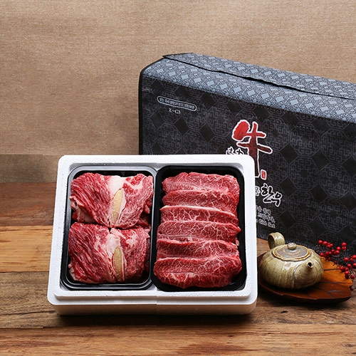 [안동한우정] 1등급 한우 구이실속 선물세트 9호 0.6kg(300g x 2)  (축산물)