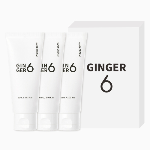 [진저6] 비건 생강수 퍼퓸 핸드크림 포레스트향 60ml 3개+선물박스  (바디로션/크림/핸드/풋케어)