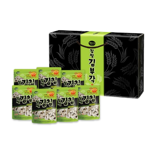 바다소리 찹쌀 김칩 김부각 선물세트 (오리지널맛 35g x  7봉 )/ 선물박스 김부각 간식스낵  (과자/껌/스낵류)