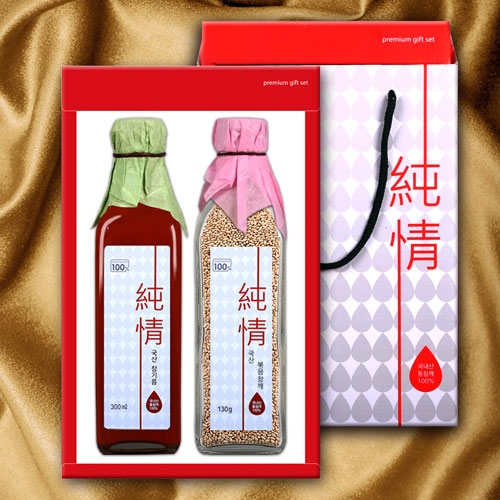[국산]순정참기름/볶음참깨2P 2호(300ml/130g)  (식용유/참기름/오일류/시럽)