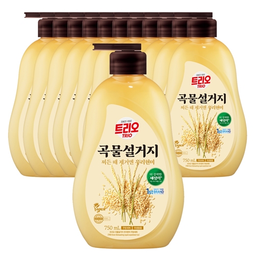 [애경] 트리오 곡물 설거지우리현미 750ml x 12개  (주방세제)