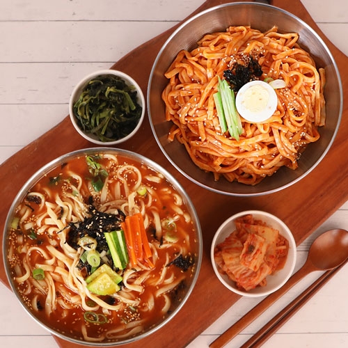 [생면/냉동]장칼국수&비빔칼국수 5인분(칼국수1kg+장칼국수소스3봉+비빔장2봉)  (만두/국수/스파케티/냉면)