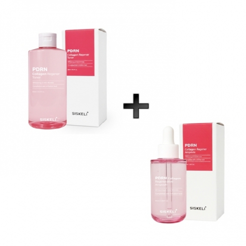 [시스켈리] PDRN 콜라겐 리제너 토너300ml+앰플50ml  (스킨케어세트)