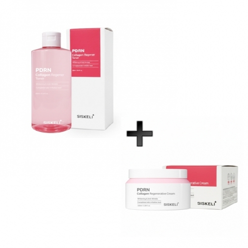 [시스켈리] PDRN 콜라겐 리제너 토너300ml+크림100ml  (스킨케어세트)