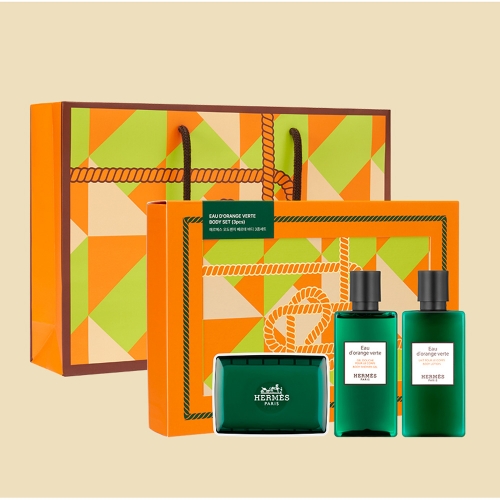 [Hermes] 에르메스 오도렌지 베르테 바디3종세트 + 쇼핑백포함  (선물세트/여행키트)