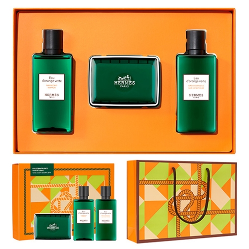 [Hermes] 에르메스 오도렌지 베르테 헤어3종세트 + 쇼핑백포함  (선물세트/여행키트)