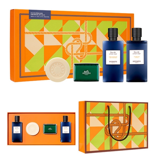 [Hermes] 에르메스 오드시트론 느와 스페셜 헤어4종세트 + 쇼핑백포함  (선물세트/여행키트)