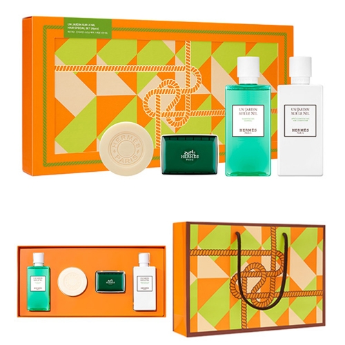 [Hermes] 에르메스 운자르뎅 수르닐 헤어 스페셜 4종세트 + 쇼핑백포함  (선물세트/여행키트)