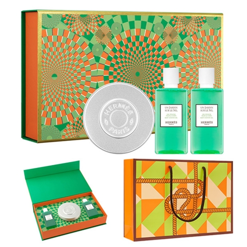 [Hermes] 에르메스 운자르뎅 수르닐 바디샤워젤&오드 시트론 페이스앤 바디밤세트 + 쇼핑백포함  (선물세트/여행키트)