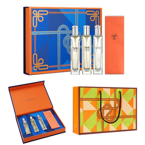 [Hermes] 에르메스 트래블퍼퓸 3종세트 A + 쇼핑백포함  (선물세트/여행키트)