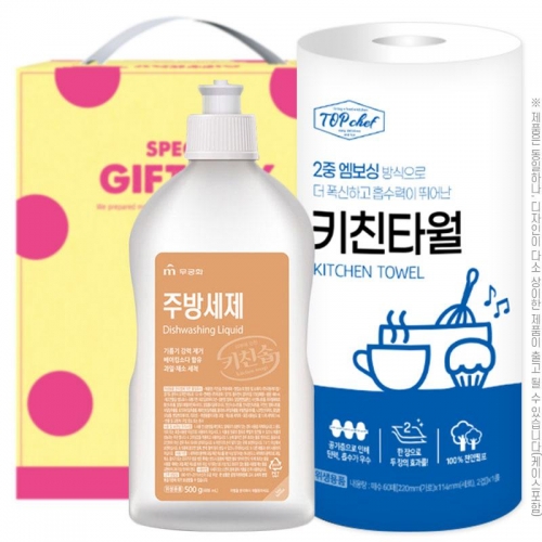 무궁화 키친솝주방세제500용기 롤타입키친타올(2종)  (주방세제)